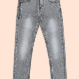 Pantaloons Junior Grey Tapered Fit Jeans-image-6