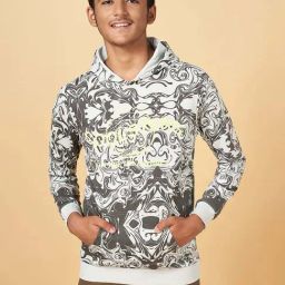 Coolsters by Pantaloons Kids Grey Cotton Printed Full Sleeves Sweatshirt-image-75