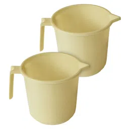 Kuber Industries Cream-Coloured 2 piece Solid Plastic Bath Accessories Set-36