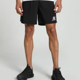 Puma PRIDE RUN 7" Black Regular Fit Printed Sports Shorts-picture-27