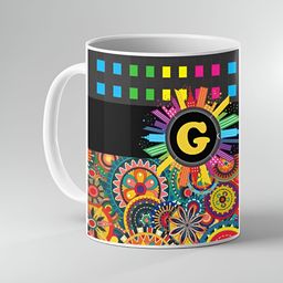 Keviv Multicoloured Text or Slogans Printed Ceramic Glossy Mugs Set of Cups and Mugs-image-5