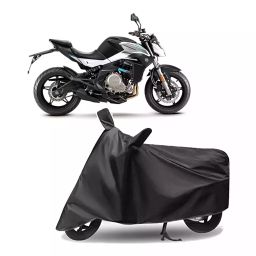 Auto Pearl Polyester Two Wheeler Cover for CFMoto 650 NK BS6 (Grey)-18