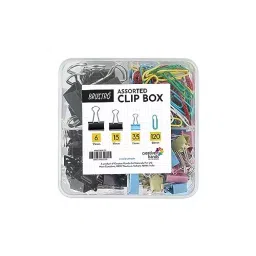 Brustro Assorted Clip Box 15, 19, 25 & 28 mm Size Tempered Steel, BRACB56120-23