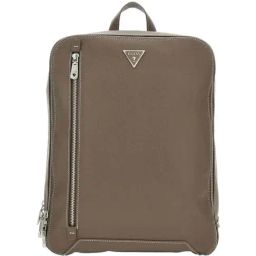 Guess Beige Torino Compact Solid Backpack-image-9