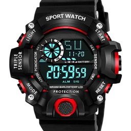 Hala Men Aluminium Dial & Textured Straps Digital Watch RED-SSA-4-41
