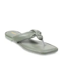 Mochi Women's Green Thong Sandals-image-19