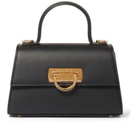 Forever New Signature Alison Black Solid Small Satchel Handbag-76