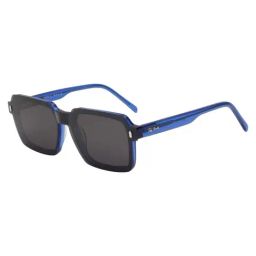 Ted Smith Black Polarized Square Unisex Clip On Frames Clip On Sunglasses-image-94