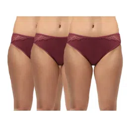 Erotissch Pack Of 3 Purple Lace Hipster-image-7