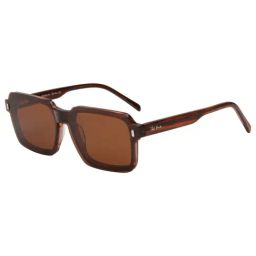 Ted Smith Brown Polarized Square Unisex Clip On Frames Clip On Sunglasses-image-75