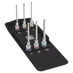 WERA BIT SOCKET SET W/HOLDER, 1/2" DRIVE, 7PC, 05004210001-81