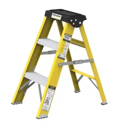 YOUNGMAN 3 Step Fiberglass Single Sided Self Supporting Ladder 300 mm Max Standing Height, 8310-image-52