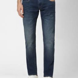 Peter England Navy Cotton Skinny Fit Jeans-picture-20