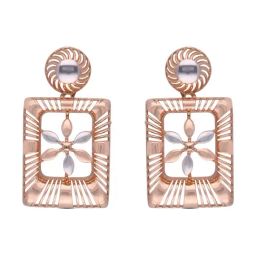 C. Krishniah Chetty Group Gold Geometric Grace Drop Earrings-14