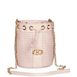 Saint G Pink Textured Medium Bucket Bag-picture-45