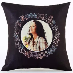FNP Black Canvas Poly Duck Personalised Led Cushion For Her image 2