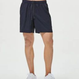 Domyos By Decathlon Asphalt Blue Slim Fit Sports Shorts-image-80
