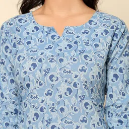 Ragavi Printed Pure Cotton Tunic With Trouser Co-Ords image 5