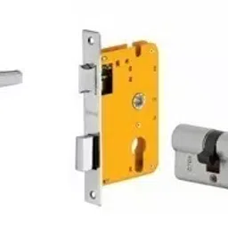 Dorset 60 mm Lever Handle Lock Set With Both Side Key Cylinder Stainless Steel HL AI-16