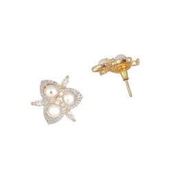 Saraf RS Jewellery White Statement Brass Earrings for Women-17
