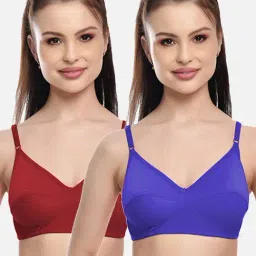 FIMS: Fashion is my Style Blue & Maroon Everyday Bras - Pack Of 2-image-82
