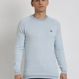 Peter England Sky Blue Cotton Regular Fit Sweatshirt-picture-22