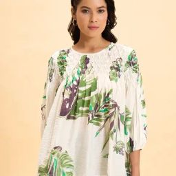 Marigold Lane Green Cotton Regular Fit Printed Top-image-32