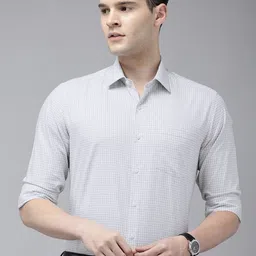 Arrow Manhattan Slim Fit Checked Pure Cotton Formal Shirt-picture-15