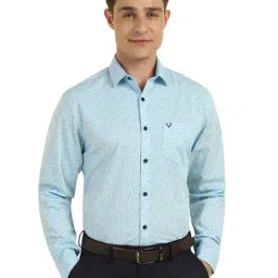 Allen Solly Blue Slim Fit Floral Shirt-picture-25
