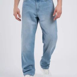 Red Tape Light Blue Cotton Solid Relaxed Fit Jeans-picture-13