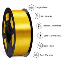 FiLAMONT 3D Printer Filament Pla Silk 1.75 mm Diameter, Silk Gold image 2