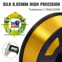 FiLAMONT 3D Printer Filament Pla Silk 1.75 mm Diameter, Silk Gold image 3