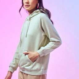 Bewakoof Green Regular Fit Hoodie-image-98