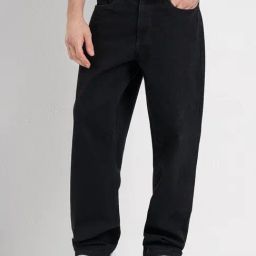 Red Tape Black Cotton Solid Relaxed Fit Jeans-image-83
