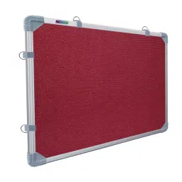 EDUWAY Small Pin Up Board 61x91 cm Maroon with 20 Push Up Pins-26