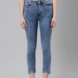 showoffff SHOWOFF Blue Denim Slim Fit Mid Rise Jeans-picture-3
