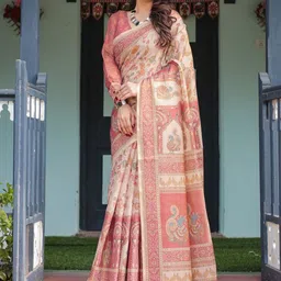 ALMAARI FASHION Floral Pure Cotton Kanjeevaram Saree-picture-2