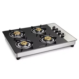 Padmini 4 Burner Black and Silver Hob Style Toughened Glass Cooktop CS 4GT HS Manual-image-1