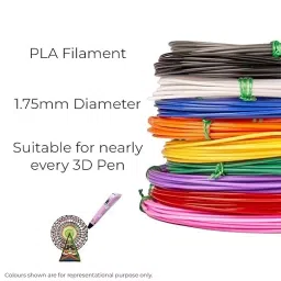 Protomont Pla Wires Filament Refills Polylactic Acid For 3D Printing Pen And Printer, Multicolor (Pack of 10) image 2