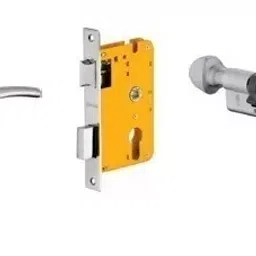 Dorset 70 mm Lever Handle Lock Set With Coin and Knob Cylinder Stainless Steel HL ON-39