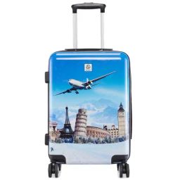 Baomi 632 Blue Hard Small Trolley Bag - 25 cm-image-25