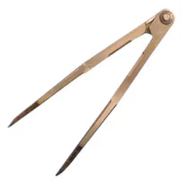 Shinwa Rules Carbon Steel Compass for Marking Circles on Iron Plates 255 mm Total Length, 77526-37