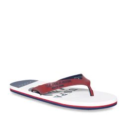U.S. Polo Assn. Men's Lagarta Red & White Flip Flops-image-58