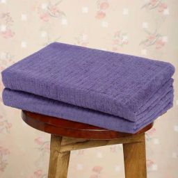 Creeva Purple Cotton 400 GSM Bath Towel - Set of 2-14