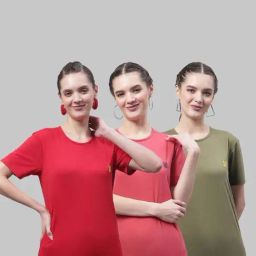 Vimal Jonney Red & Pink Cotton Sports T-Shirt - Pack Of 3-picture-9