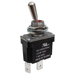 MULTICOMP PRO Toggle Switches TOGGLE SW, SPST-NO, 12A, 250VAC, PANEL, MP-T4-1A-E-TA1-01.-7