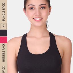 POOJA RAGENEE Pack Of 3 Full Coverage Non-Padded Cotton Bra sq1028b_2p_mg_bl_28b-image-26