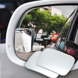 Sarte 3R Original Blind Spot Mirror, HD Glass Convex Lens Frameless Adjustable 360 Degree Wide Angle for All Car (2 PCS, Rectangle) image 1