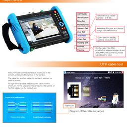 Koolertron Upgraded 7 inch IPS Touch Screen H.265 4K IPC-9800 Plus IP Camera Tester CCTV CVBS Analog Tester Built in WiFi with POE/WIFI/8G TF Card/HDMI Output/RJ45 TDR/Dual Window Test/Firmware image 5