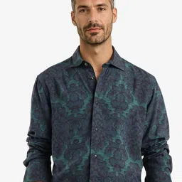 RARE RABBIT Men Comfort Spread Collar Abstract Printed Casual Shirt-image-29